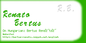 renato bertus business card